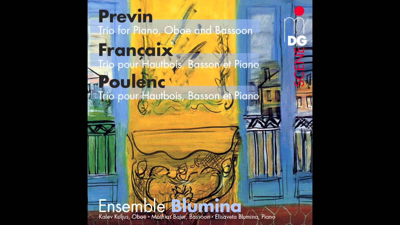 ENSEMBLE BLUMINA: J. Françaix, Trio pour Hautbois, Basson et Piano, Adagio- Allegro moderato