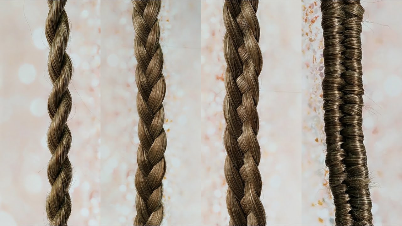 Tipos de Trenzas 2/3/4 Cabos/Trenza Infinito/Curso Básico/How to Braids 2, 3, 4 /Infinity Braid