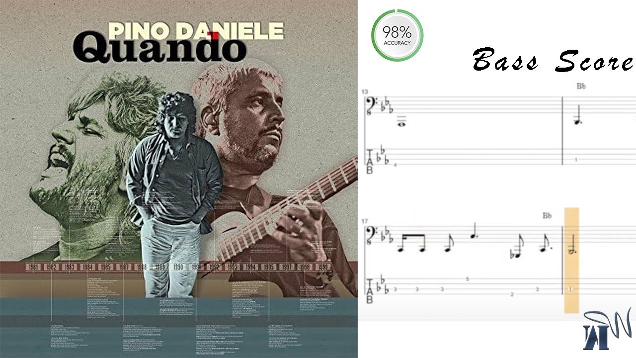 [A-165] Quando - Pino Daniele / Bass Score Visualizer (Original Song)