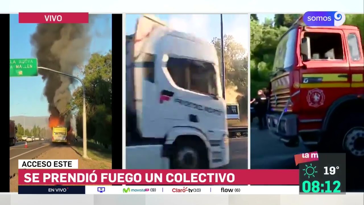 “Hubo tensión en un momento”: se incendió un colectivo con 60 pasajeros en el Acceso Este