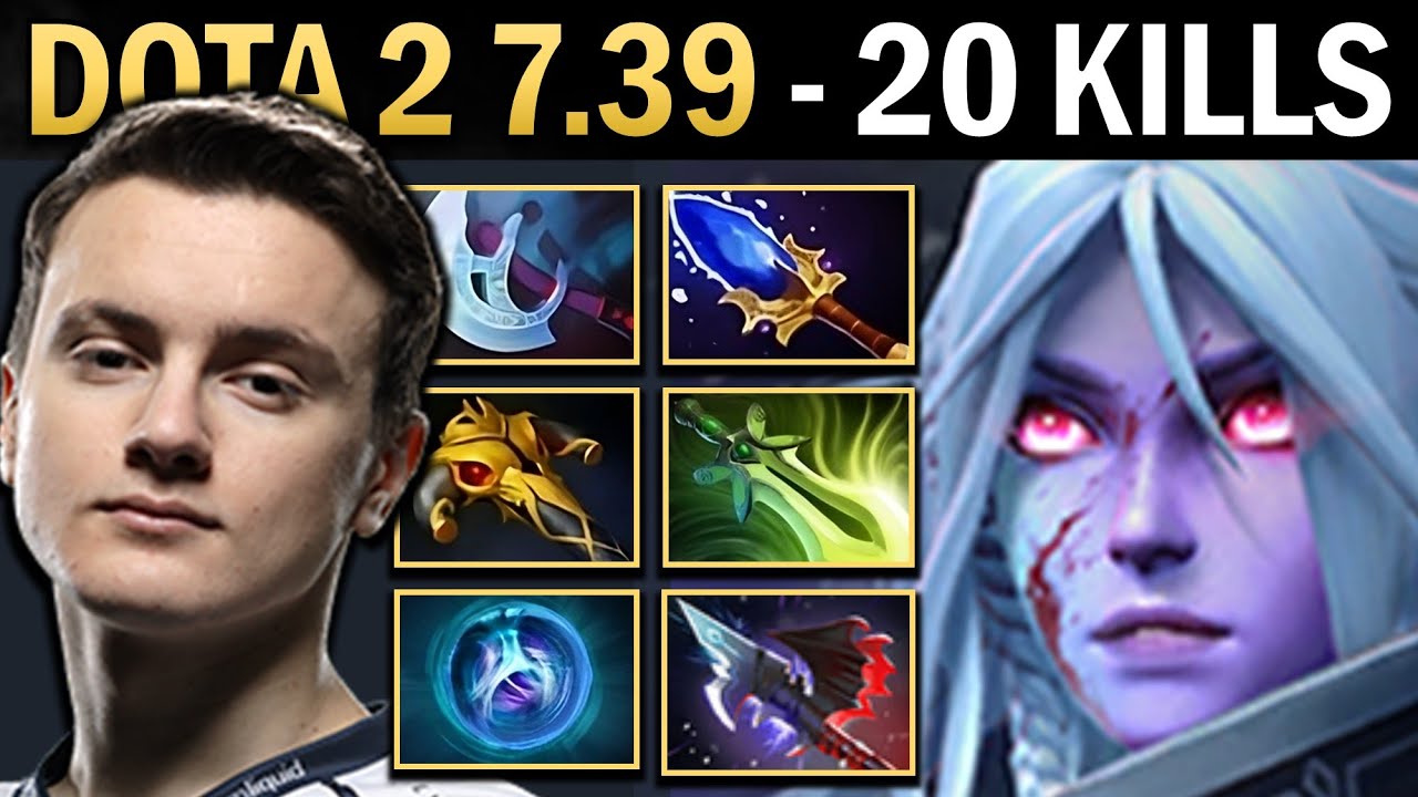 Drow Ranger Gameplay Miracle with Aghanims and 20 Kills - Dota 7.39