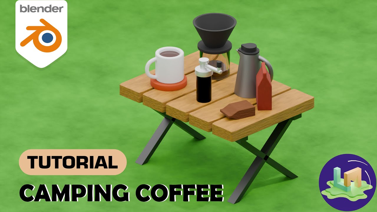 Blender(4.5) Tutorial I Camping Coffee