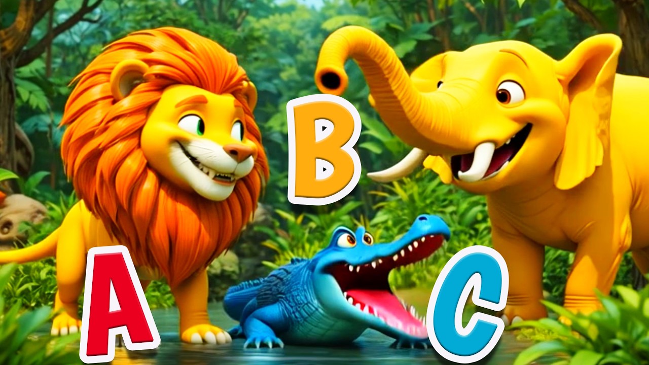 ABC Color Safari Song  |  Animals Song I ABCs & Colors Learning Song For Kids'