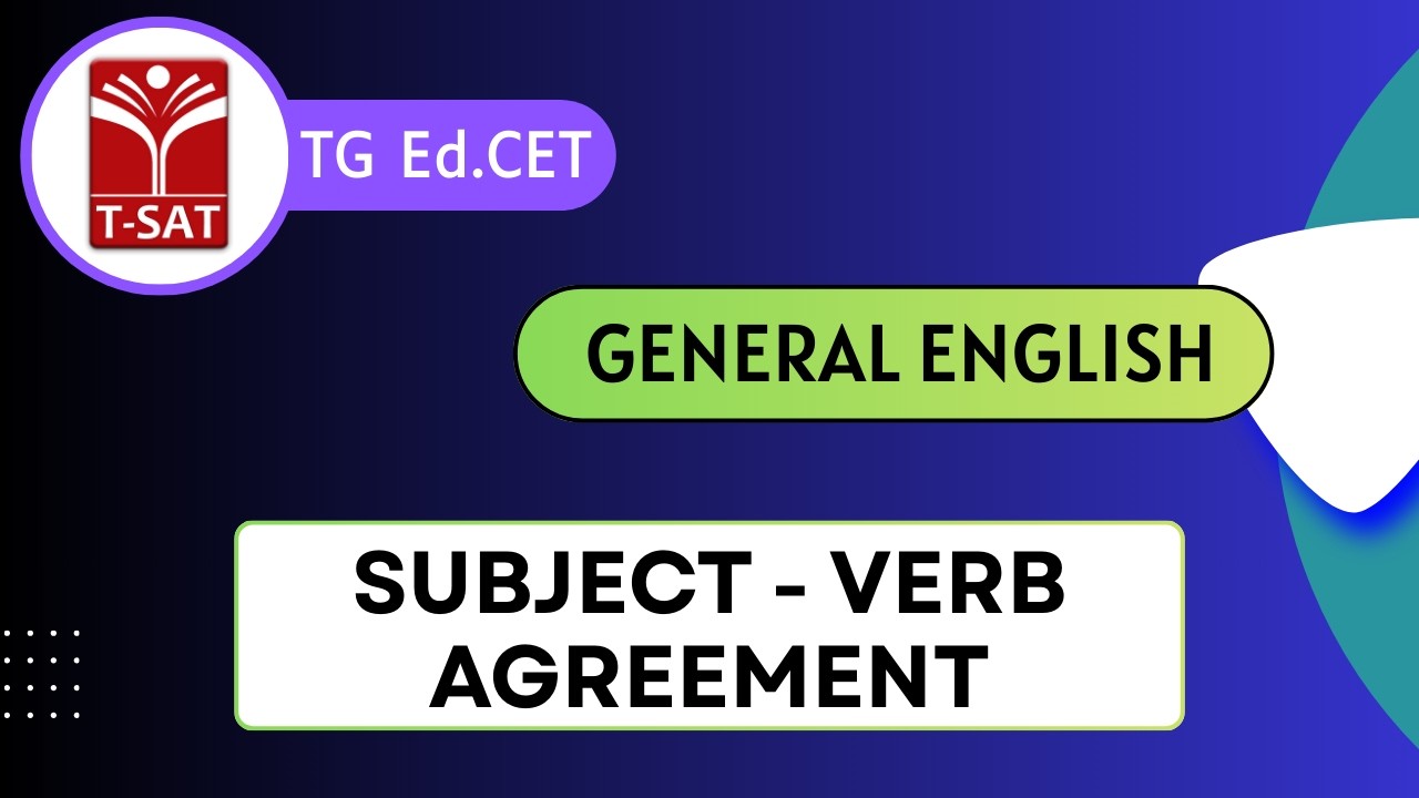 TG Ed.CET | Competitive General English - Subject - Verb Agreement | T-SAT