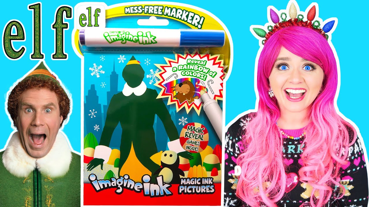 Coloring Buddy The Elf Imagine Ink Coloring Book | Christmas Magic Ink Activity & Game Book