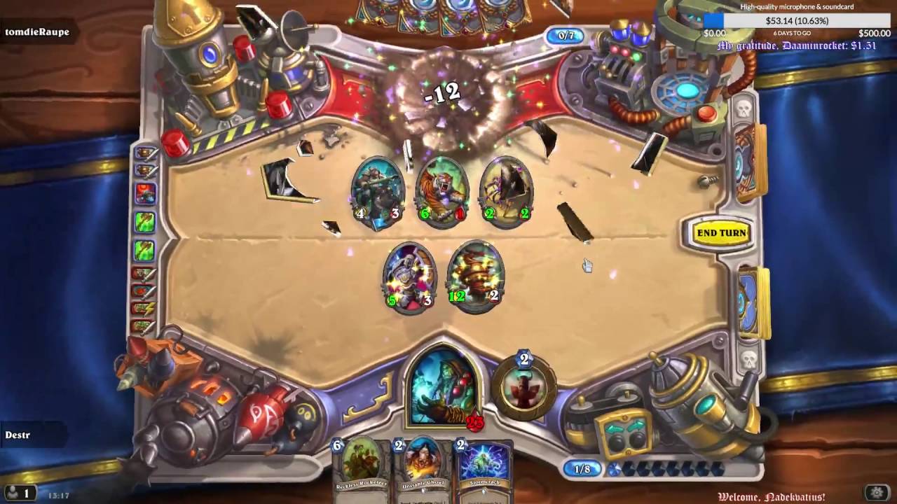 Arena Shaman rapes hunter hard (Hearthstone). + Hilarious music added, lol.