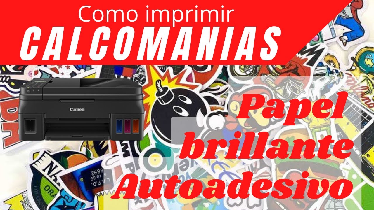 Como imprimir STICKERS en papel brillante autoadhesivo con impresoras de tinta