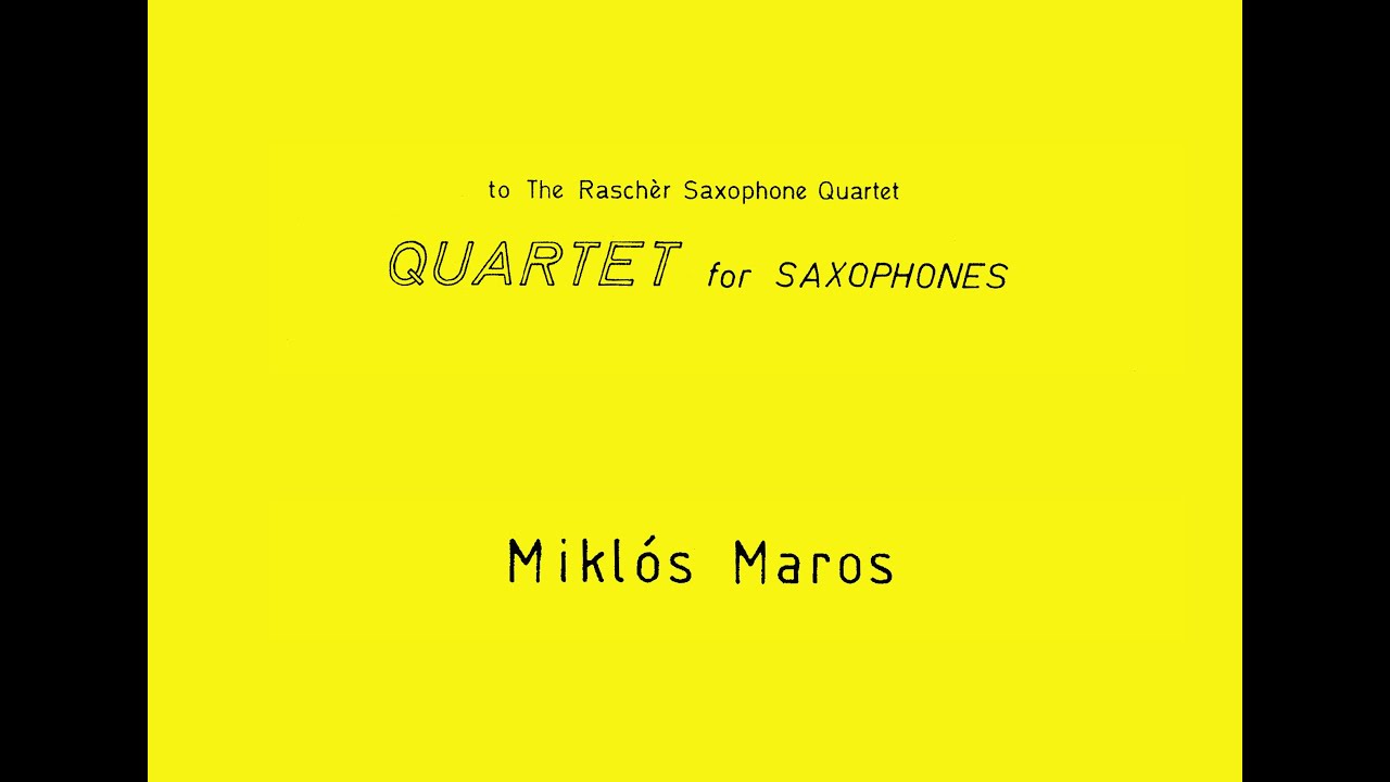 QUARTET FOR SAXOPHONES