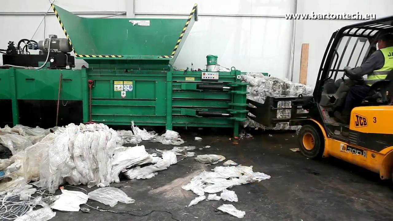Horizontal baler BARTONTECH 800Plus, bailer, waste conpactor, semi automatic baler