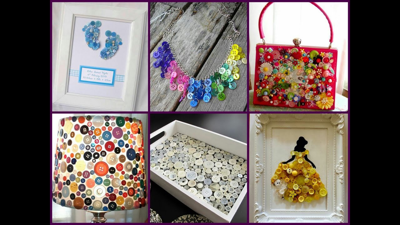 Recycled Button Crafts Ideas - Easy DIY Button Projects