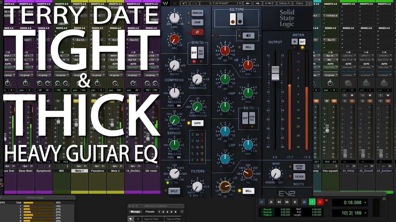 Terry Date's Tight & Thick Heavy Guitar EQ for Modern Metal, Pantera, Deftones, etc.
