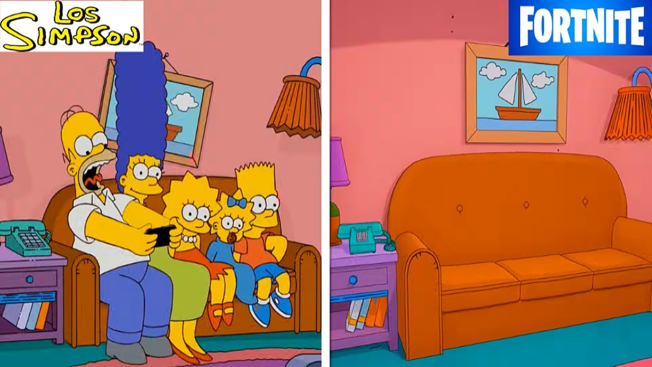 🎮 FORTNITE X SIMPSONS | JUEGO VS SERIE/PELÍCULA 📺