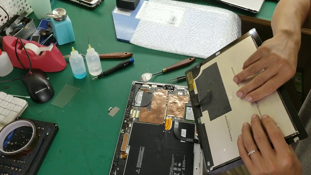 Microsoft surface pro 3 LCD screen replacement and change SSD