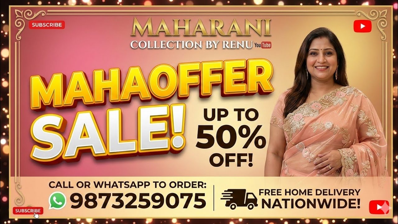 Designer and partywear saree at mahaoffer sale contact 9873259075