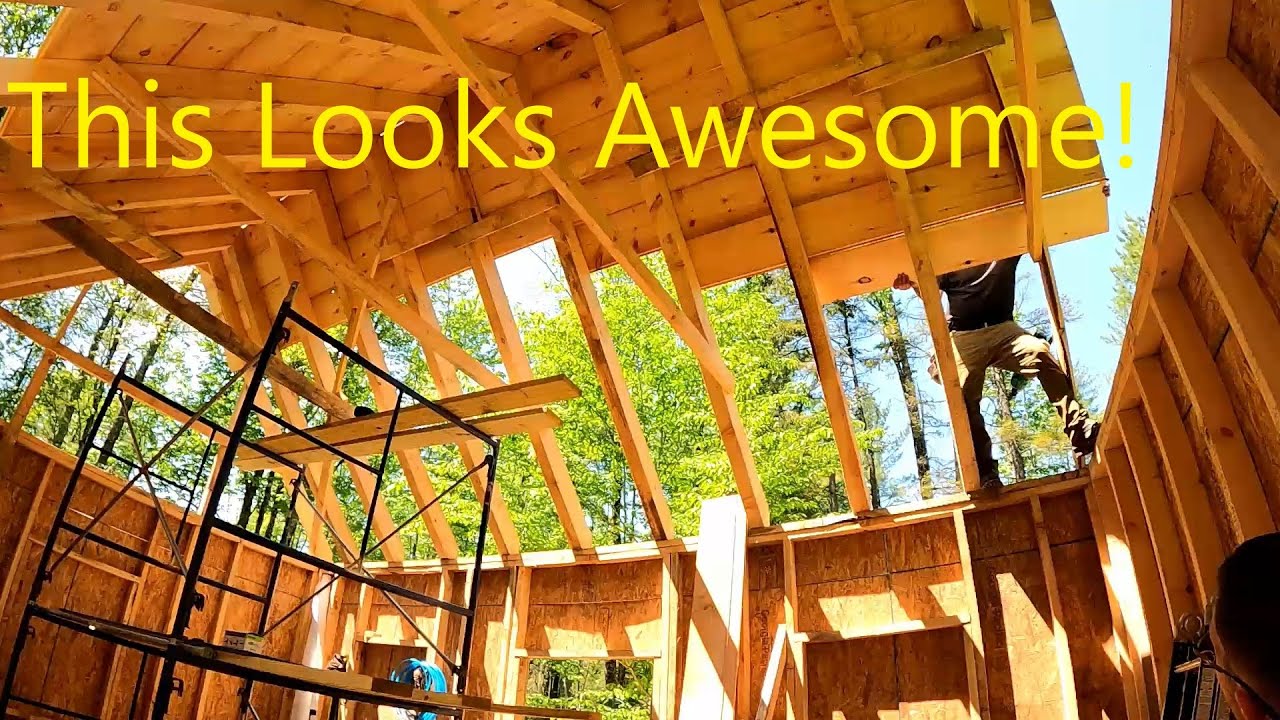 Pine Board Ceiling Install On Our Off Grid Cabin!