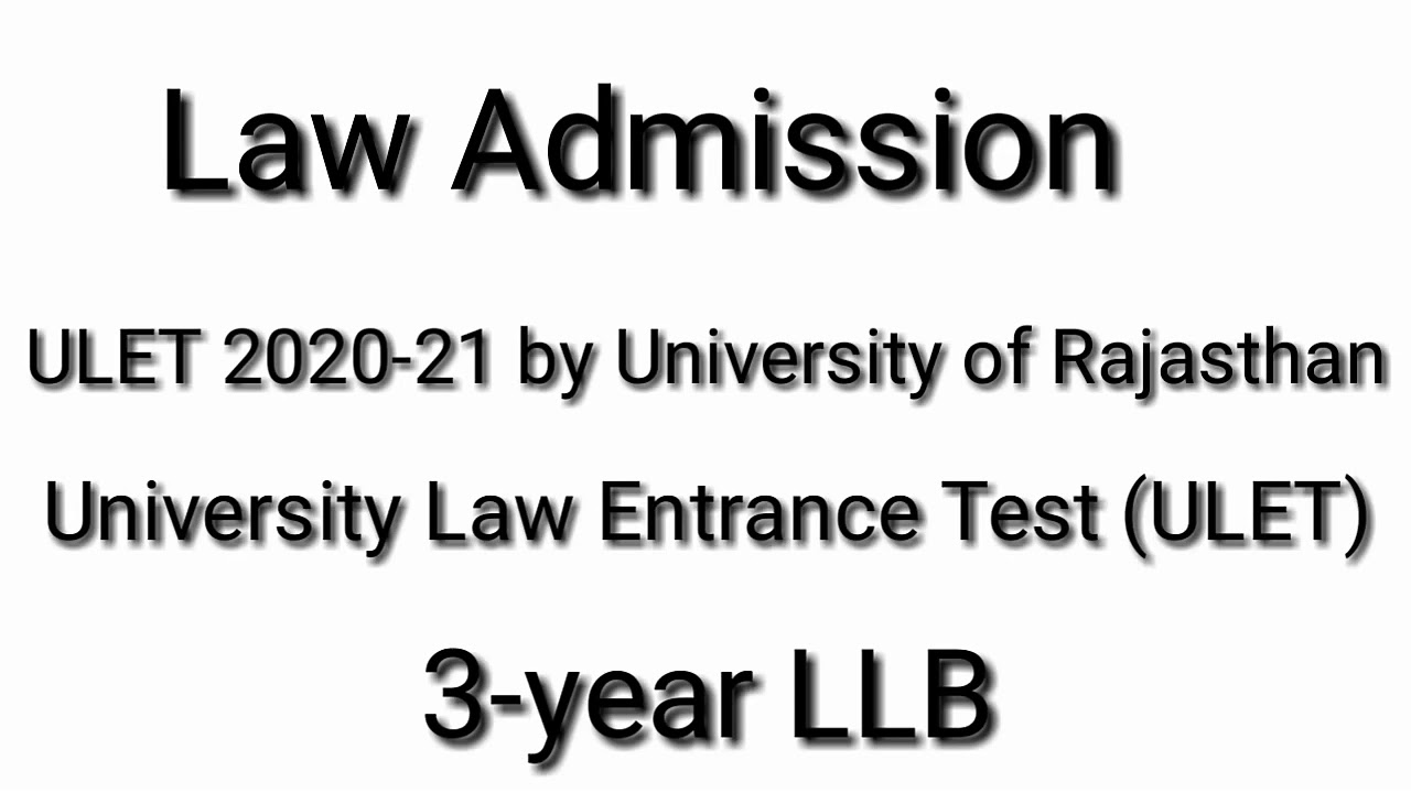 ULET (University Law Entrance Test) 2020