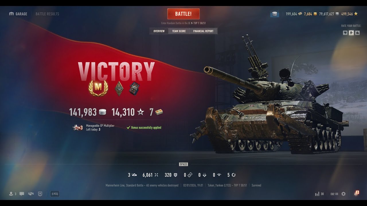 TVP T 50/51 | Mannerheim Line map | Ace Tanker | 6061 DMG
