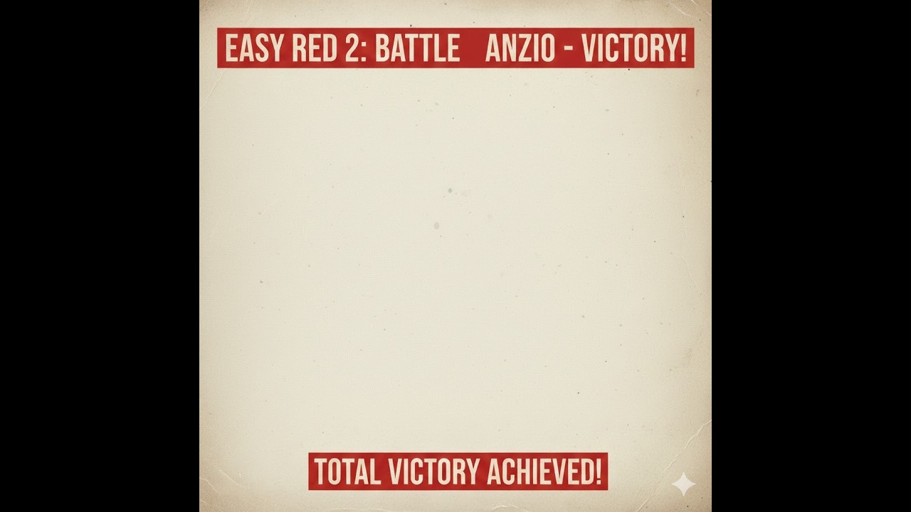 Easy Red 2. Campaign. Battle of Anzio. 250% max units. German side.