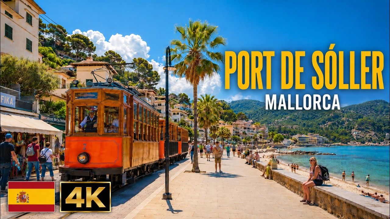 Port de Sóller, MALLORCA (2023) 🇪🇸 | 4K Walking Tour an Hafen & Promenade