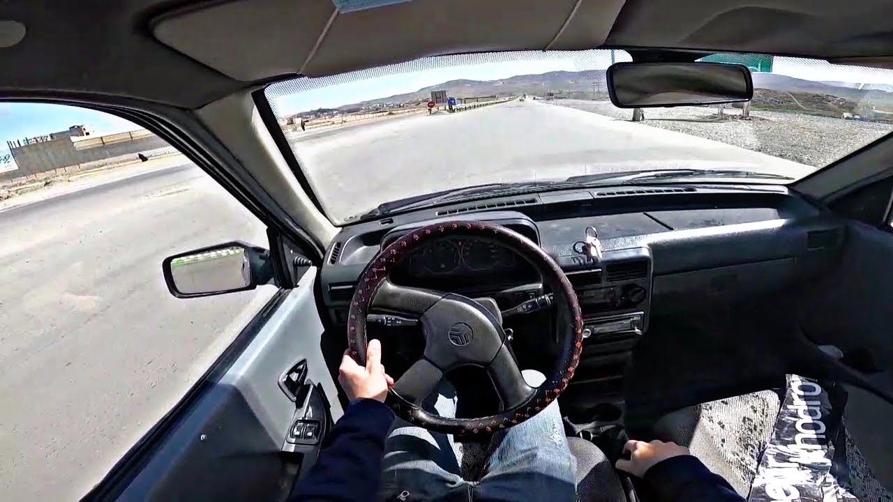 رانندگی با پراید صبا ۱۳۱ داشبورد قدیم (سایپا پراید) driving with a kia pride