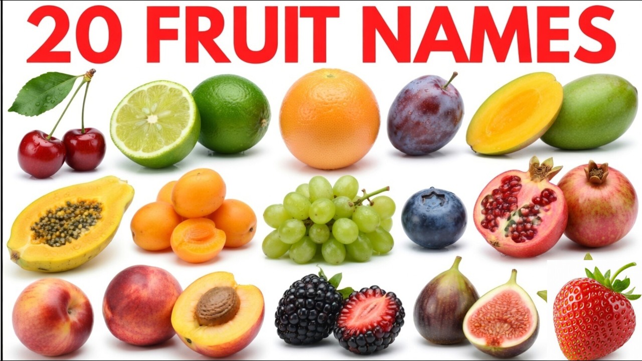 Learn Fruit Names in hindi and english | फलों के नाम हिन्दी ओर अंग्रेजी में | Learn Fruits names |