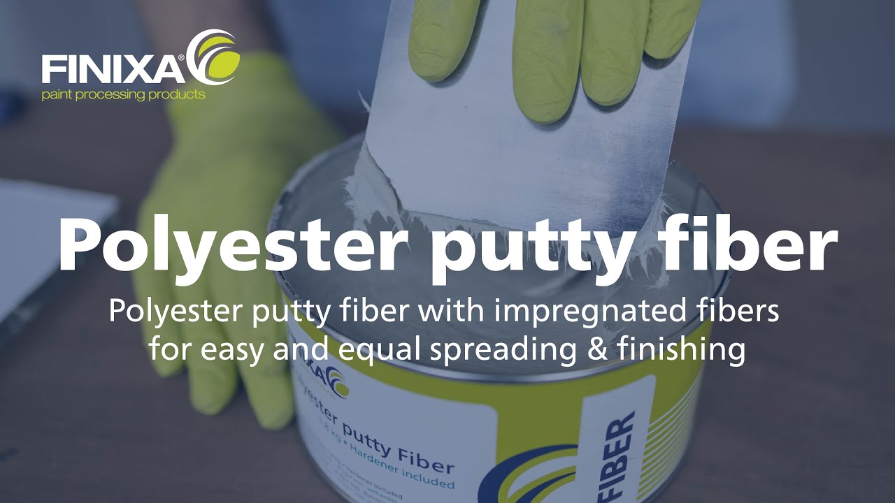 Polyester putty fiber with impregnated fibers for easy and equal spreading & finishing