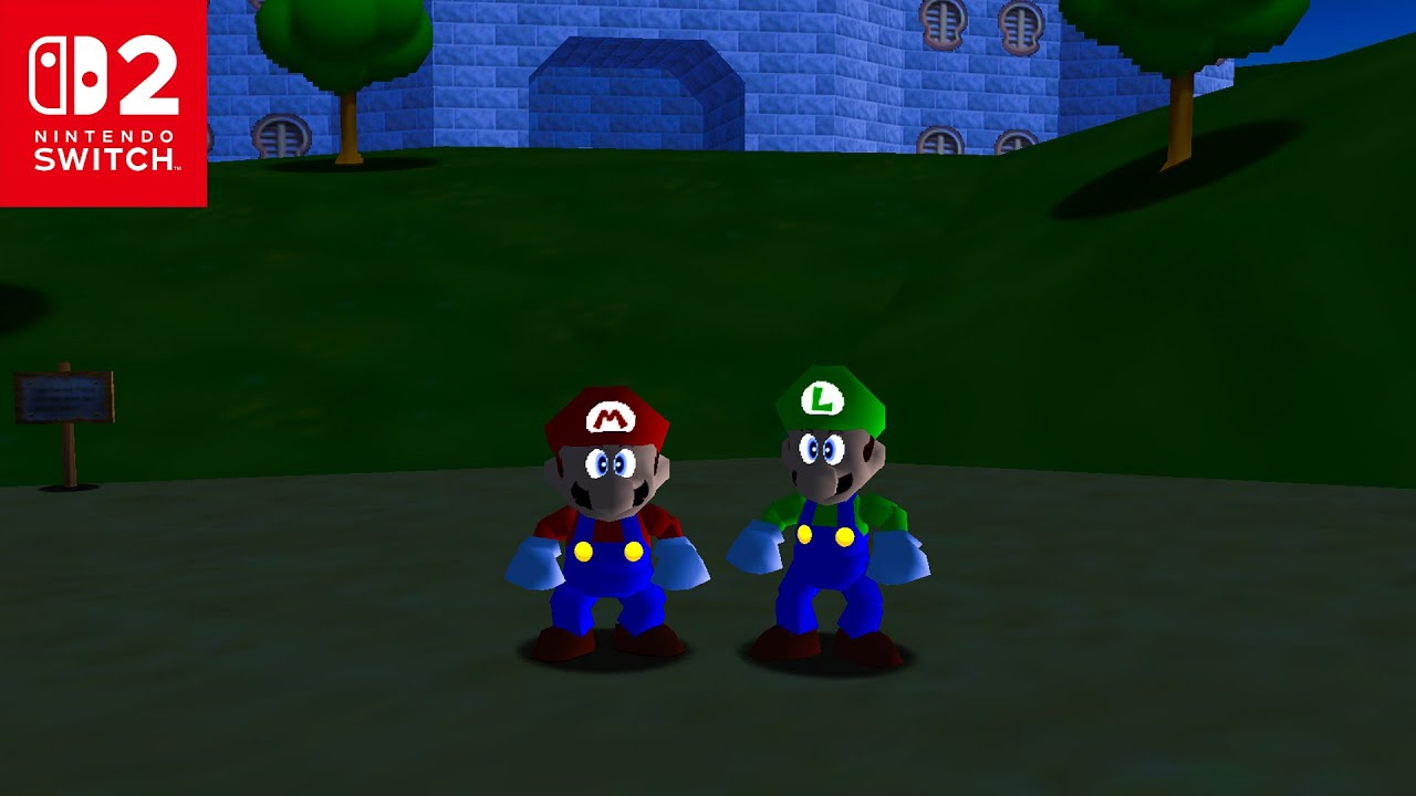 Super Mario 64 with Nintendo Switch 2 and Day & Night Cycle (2 Players) - 100% Full Game Walkthrough