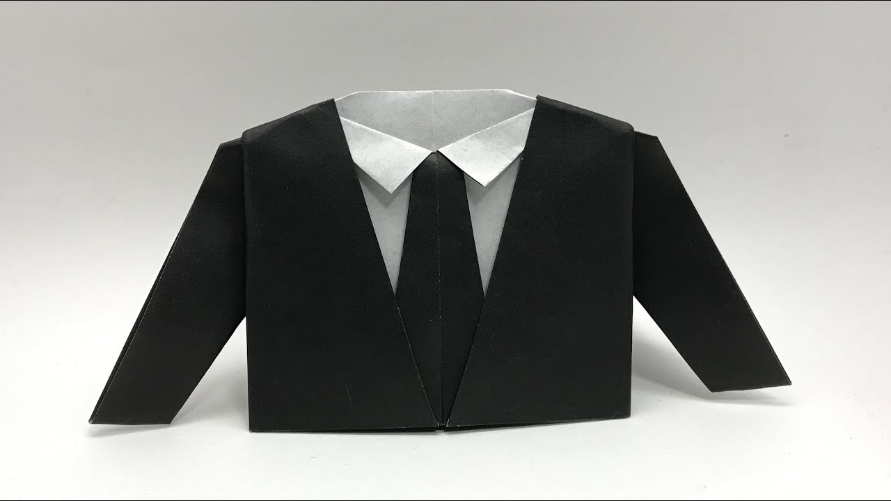 折り紙「スーツ」（さくB） ORIGAMI SUIT (saku B)