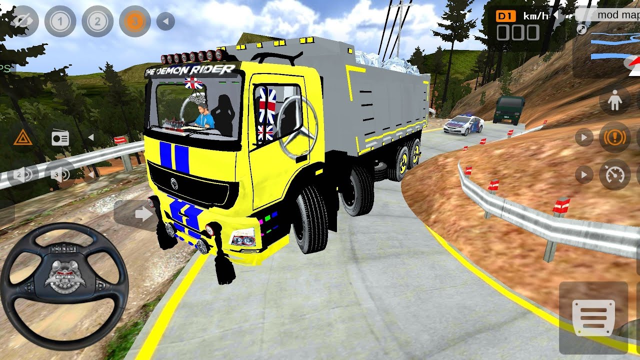 INDIAN POWER FULL 8×8 TRUCK SAND TRANSPORT DRIVING IN DANGEROUS OFF-ROAD | BUS SIMULATOR INDONESIA