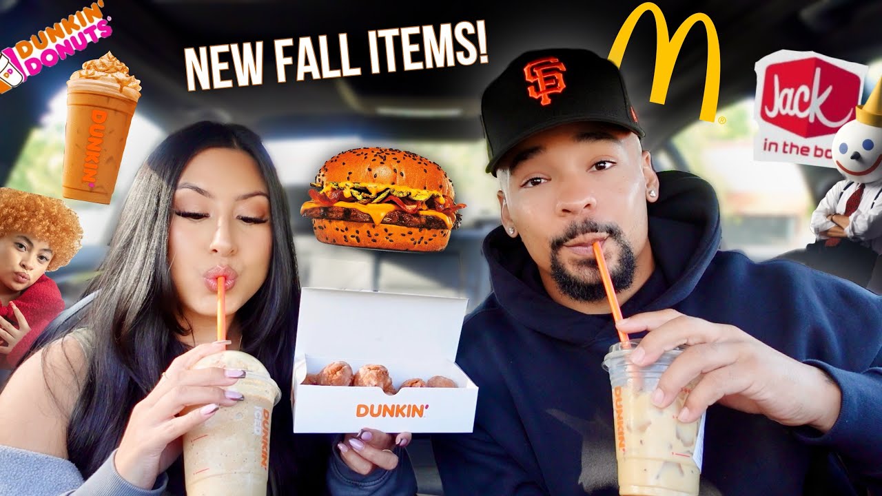 TRYING NEW FALL MENU ITEMS FROM FAST FOOD RESTAURANTS!! 🍁🔥 *MUKBANG/REVIEW*