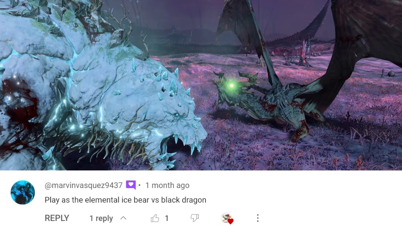 Elemental Bear VS Black dragon | Total War: Warhammer 3