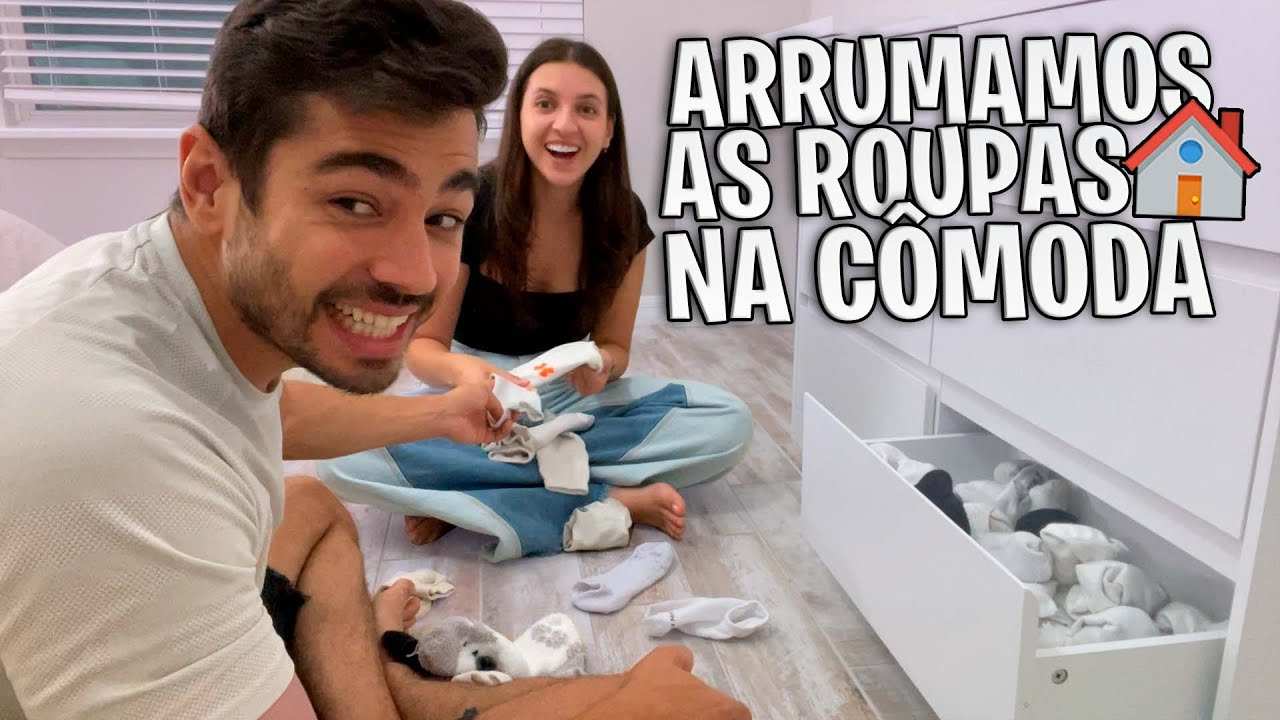 Finalmente colocamos no lugar nossas roupas na cômoda nova