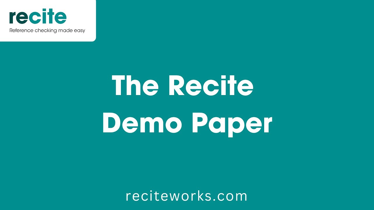 The Recite Demo Paper
