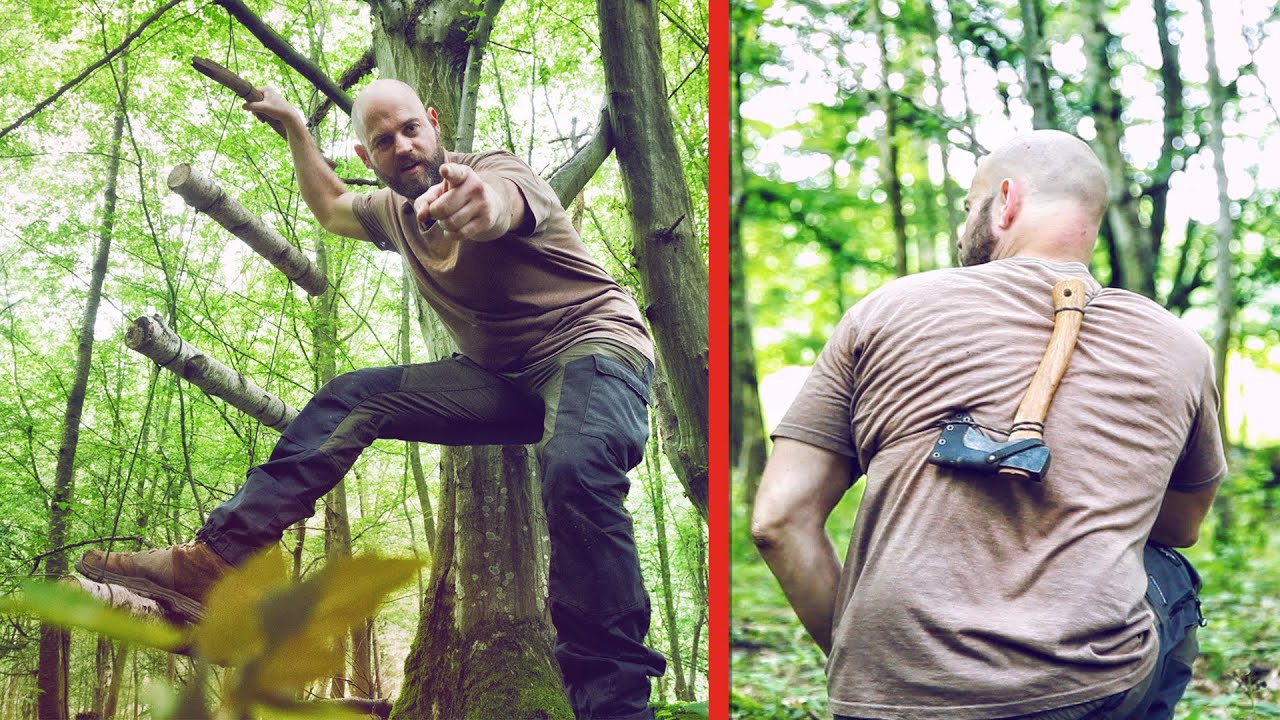 Strickleiter & Axthalterung selber bauen - Diese Knoten helfen dir dabei #bushcraft  #lifehack