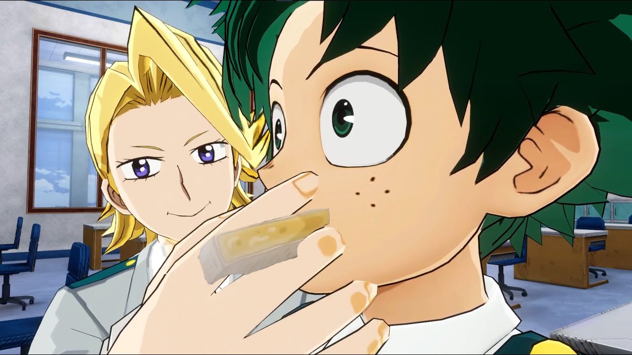 Reenacting Aoyama feeding Deku cheese in VrChat