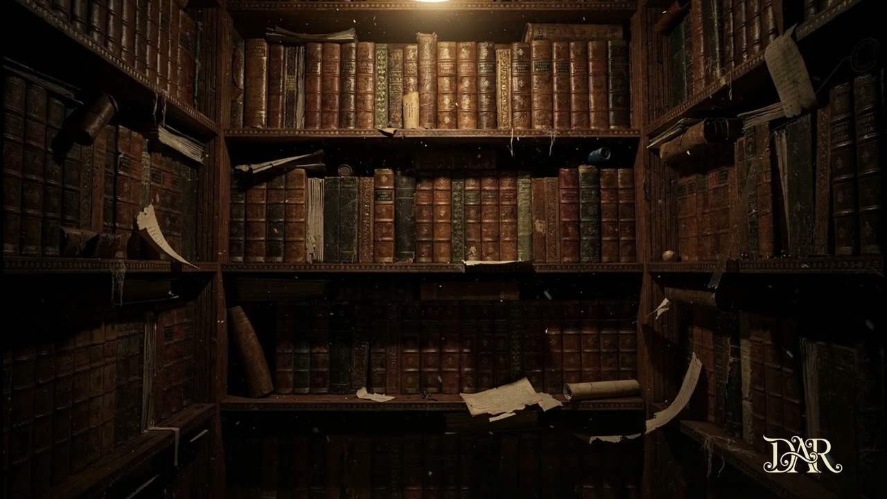 Dark Academia Cello Neoclassic — Rows of Thought and Dust