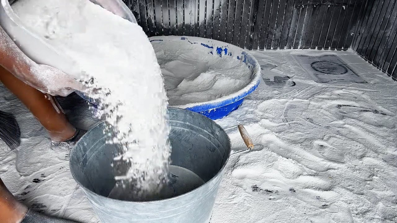 ASMR POWDER PLAY WITH SWEEPING AND VACUUMING AND DUSTING OFF CLOTHES. #ASMR #powderplay