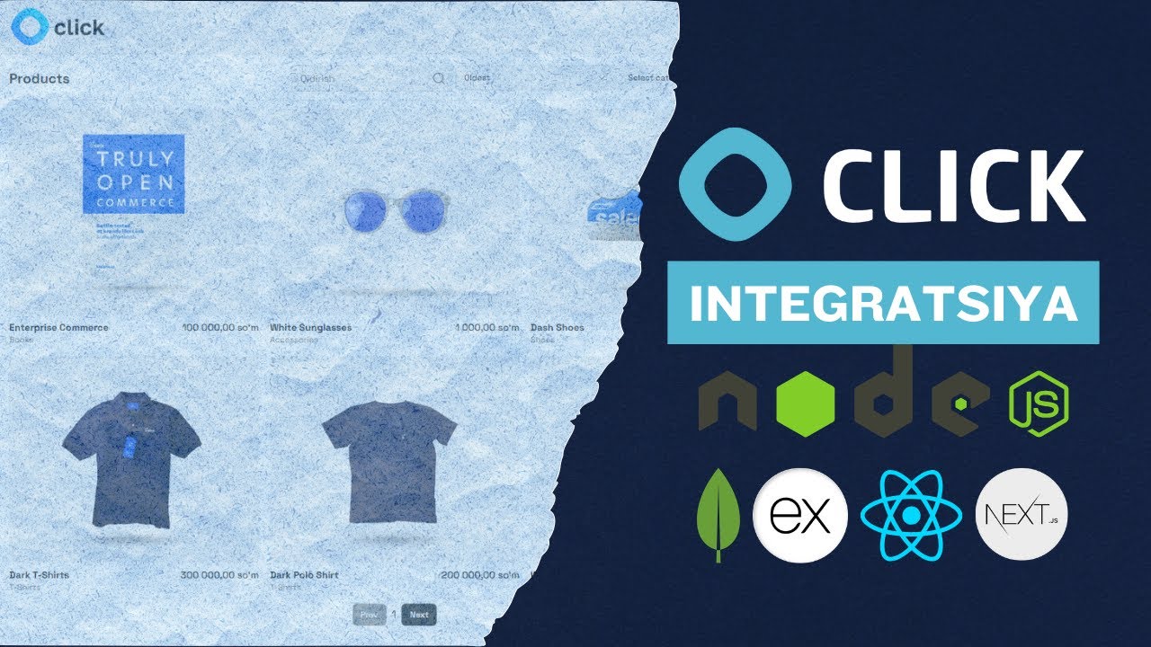 Click integratsiya NodeJS | MERN Stack | Sammi