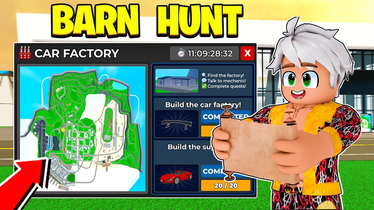 TODAS AS LOCALIZA&Ccedil;&Otilde;ES DO EVENTO BARN HUNT NO Car Dealership Tycoon! 🔍
