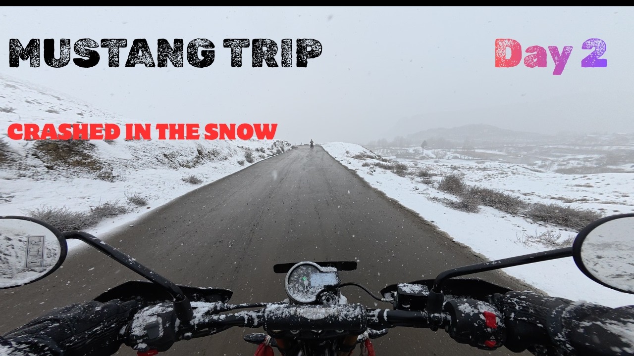 Snowfall Stopped Us at Muktinath! ❄️ Bike Slipped in Mustang | Triumph 400X Day 2