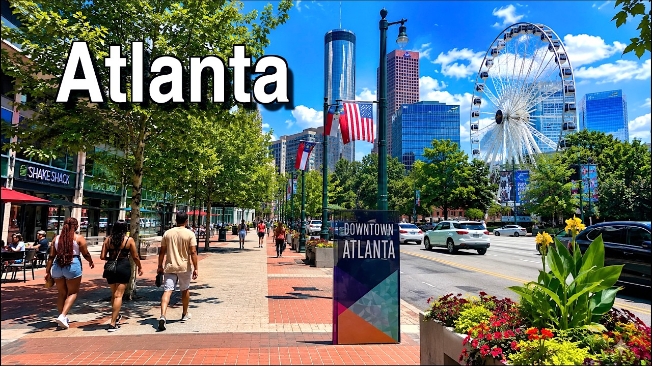 Atlanta Downtown Summer Heatwave 2026 Walk | 4k Atlanta Georgia