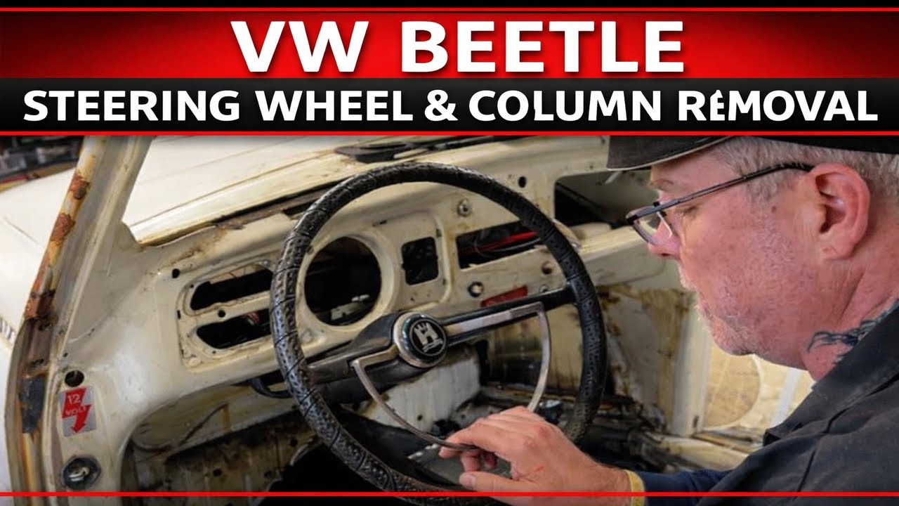 VW Beetle Steering Wheel and Column Removal - How To Steering Column Removal - Beetle ignition DIY