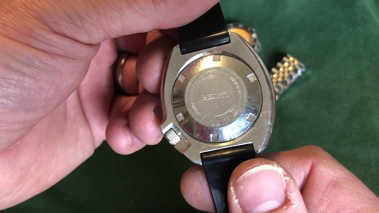 ПРОДАНО: Seiko 6105-8110, апрель 1974 г., с редкой трехслотовой заводной головкой.