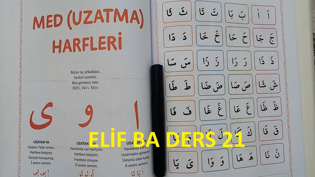 4 6 Yaş Grubu ve Yeni Başlayanlar için Elif Ba Öğreniyorum Ders 21