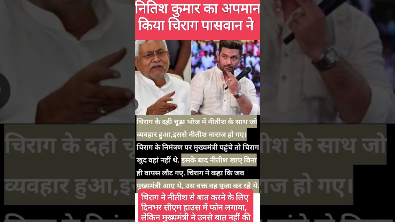 #Chirag Se Gussa Hue Nitish Kumar#youtube shorts#