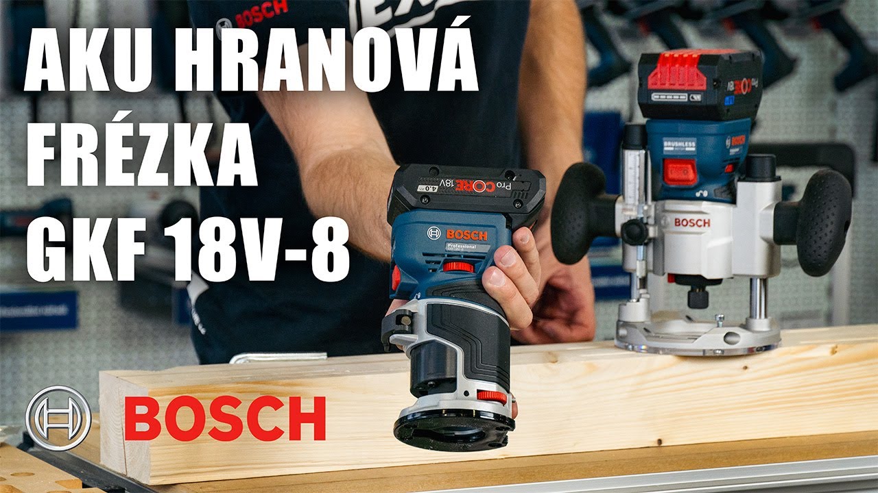 Aku hranová frézka Bosch GKF 18V-8 