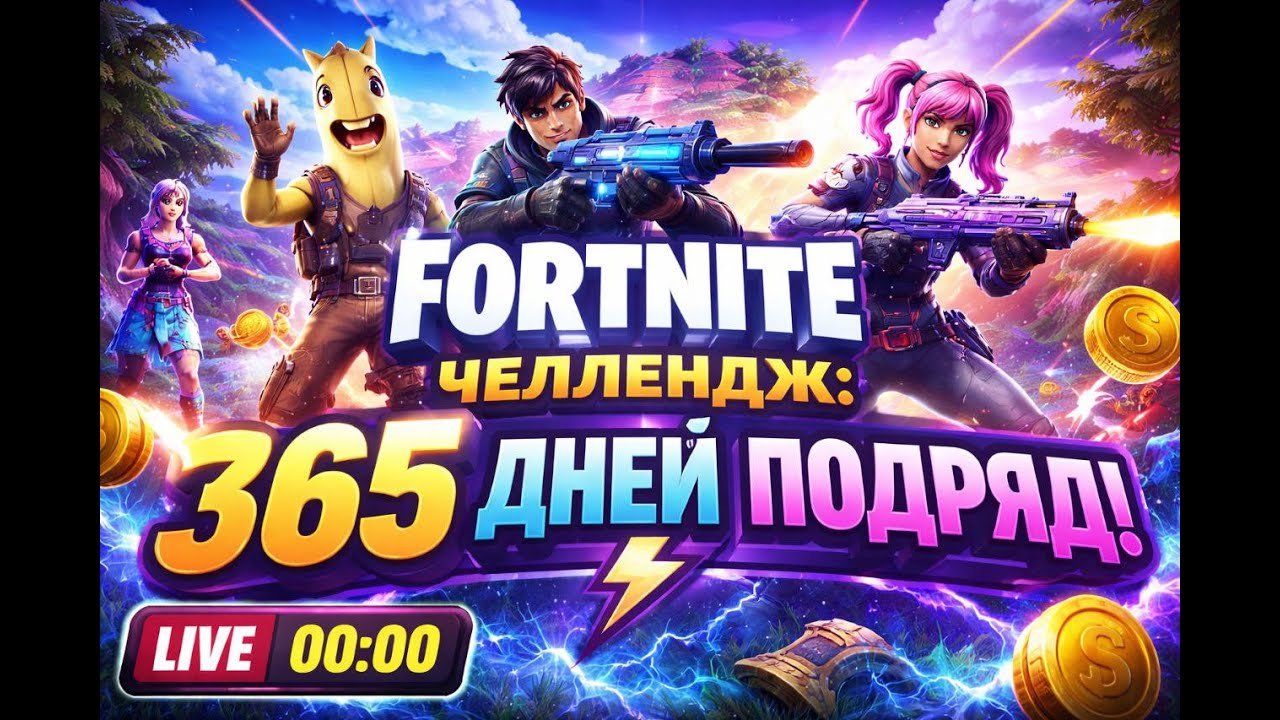 Fortnite: запускаю челлендж 365 дней подряд
