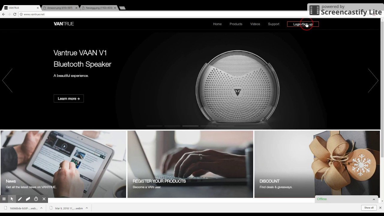 Sign up with Vantrue and Register your product
