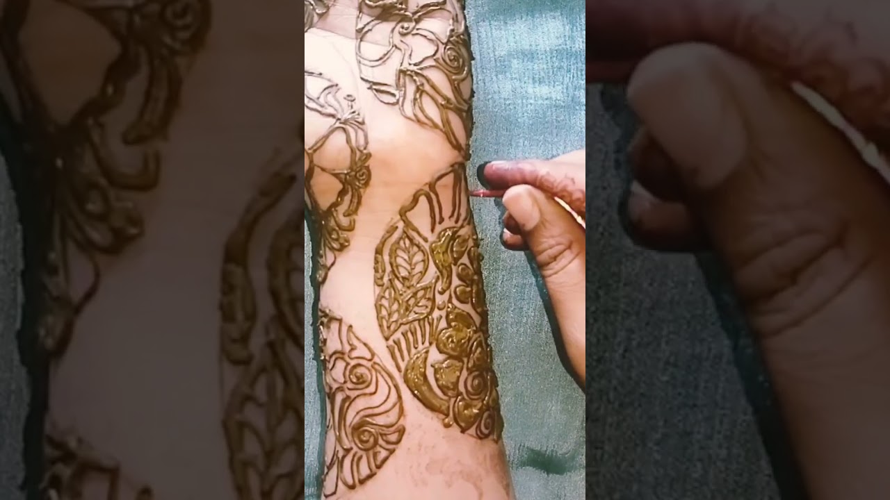 New floral mehendi design vlog #mehendi design #shaziya art