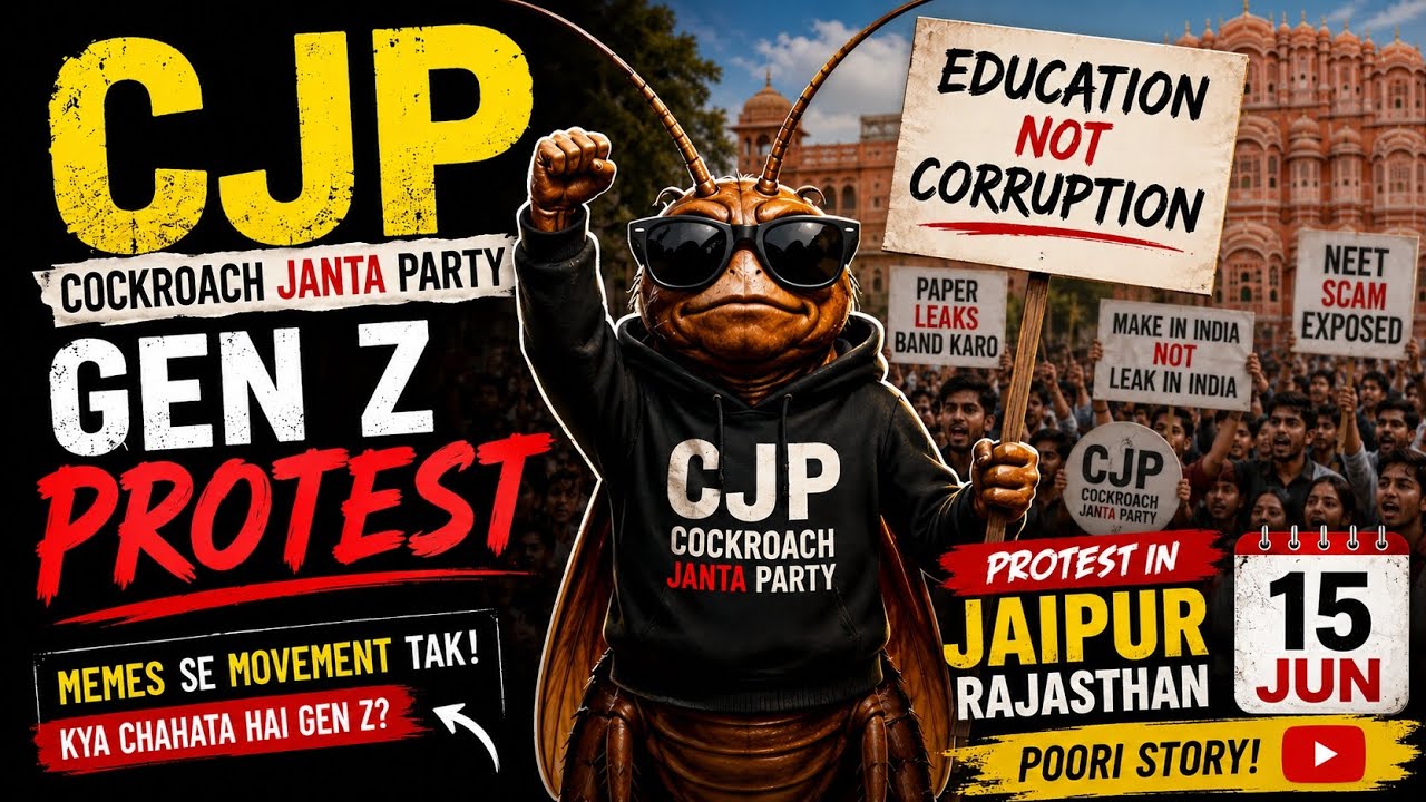 Cjp protest in jaipur against corrupt education system//jaipur//cjp//chochroch janta party in jaipur